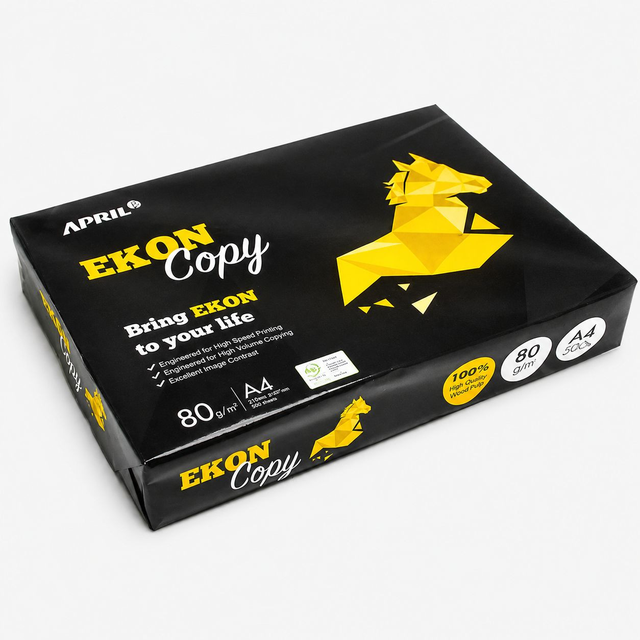 Hartie copiator A4 Ekon, 80 g/mp, pentru imprimante laser si inkjet, top 500 coli